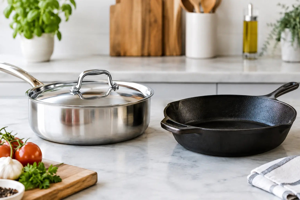 Stainless Versus Cast Iron for Everyday Cooking