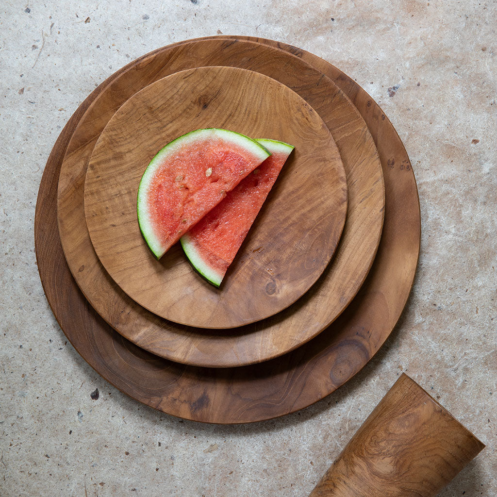 Teak Dinner Plate-1
