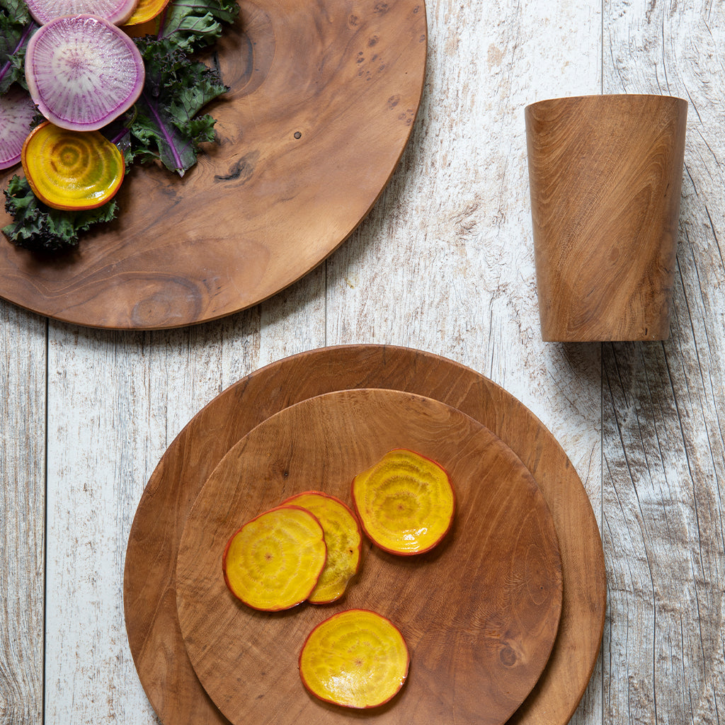 Teak Dinner Plate-2