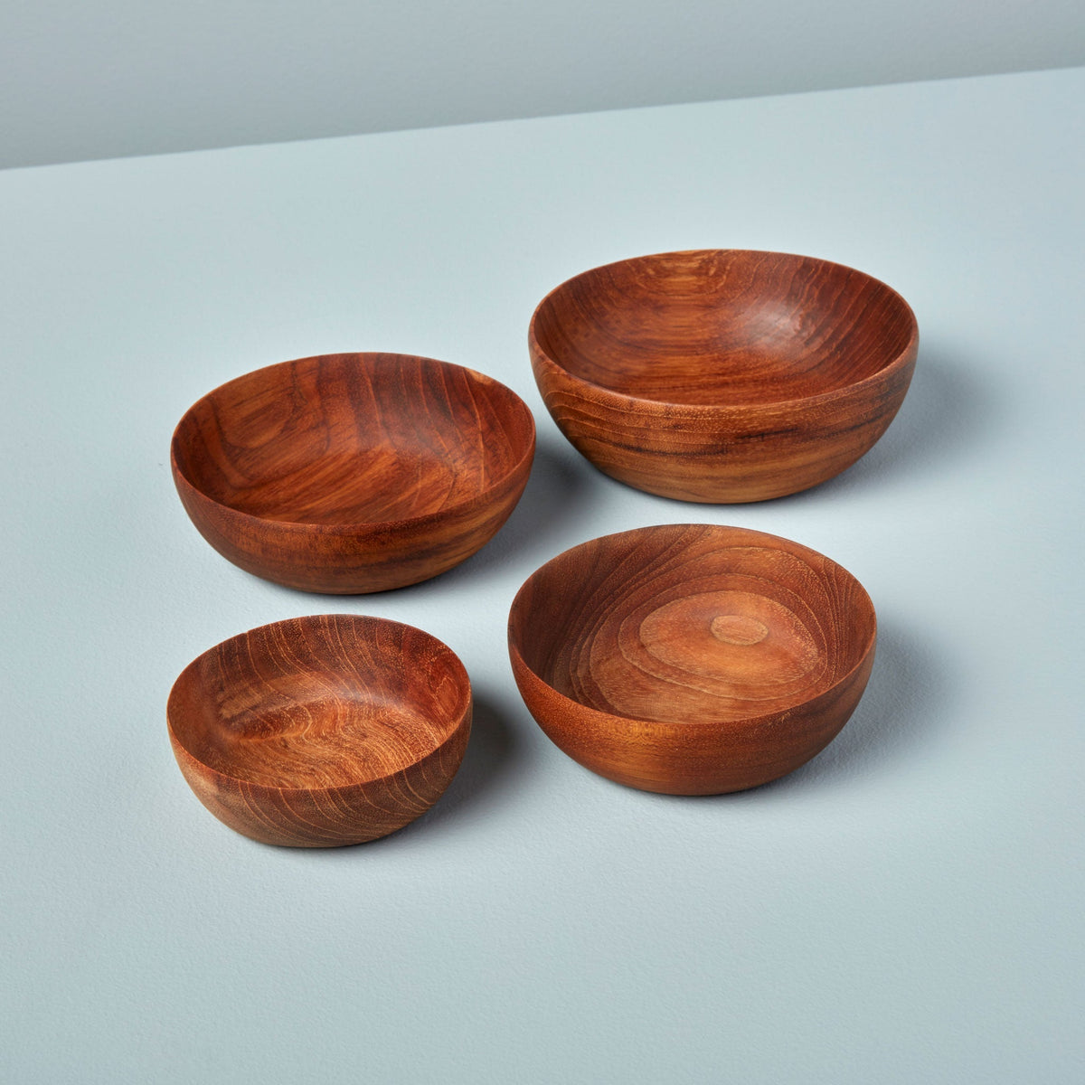 Teak Nesting Bowls, Set of 4-0