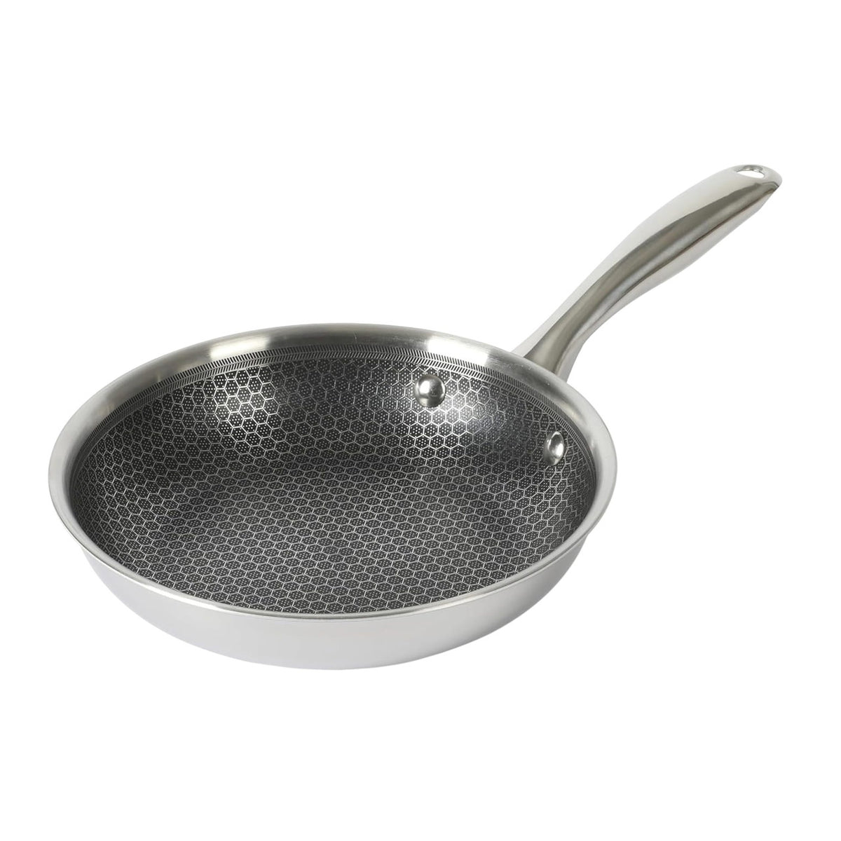 Oster Modessa 8 Inch Nonstick Triply Stainless Steel Frying Pan in Silver-0