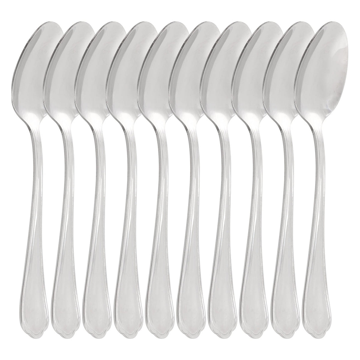Gibson Home Hillside Daisies 10 Piece Stainless Steel Teaspoon Set-0