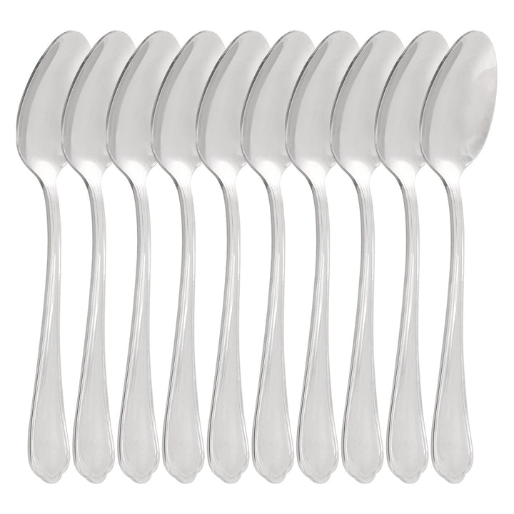 Gibson Home Hillside Daisies 10 Piece Stainless Steel Teaspoon Set-0