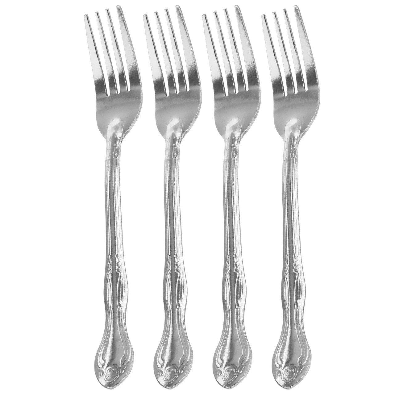 Gibson Home Abbie 4 Piece Stainless Steel Dinner Fork Set-0