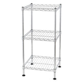 3-Tier Wire Shelving Rack - Chrome Finish