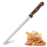 10-Inch Carbon Steel Bread Knife — Wood Handle