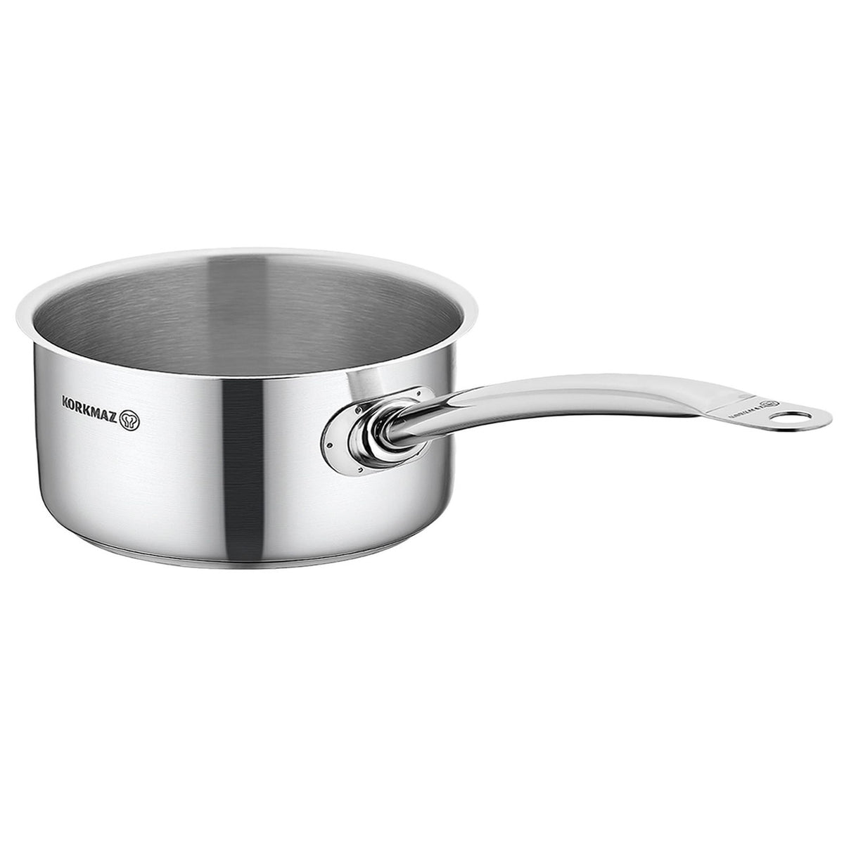 Korkmaz Gastro Proline 7.3 Liter Stainless Steel Saucepan in Silver-0