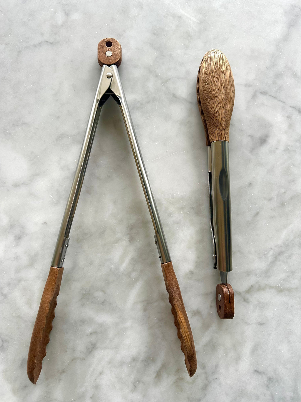 Carmel Acacia Wood Kitchen Tongs - 12" & 15" Set-4