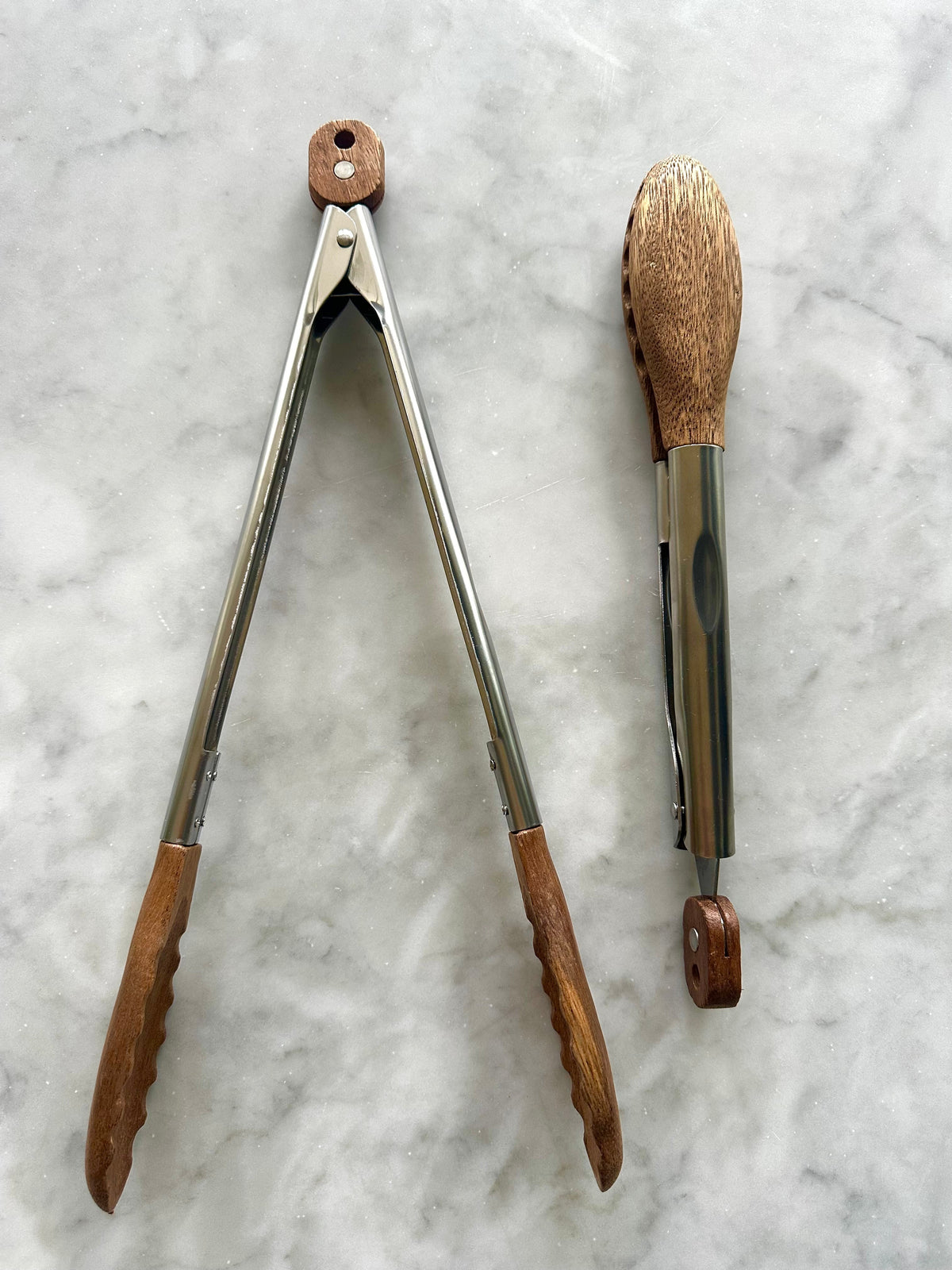 Carmel Acacia Wood Kitchen Tongs - 12" & 15" Set-4