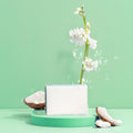 Solid Coconut Soap Dish Bar-0