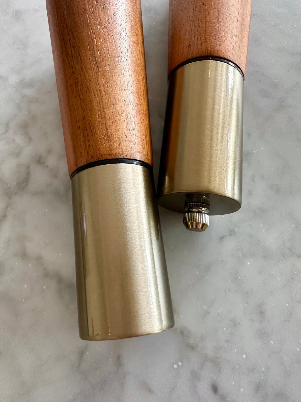 Portofino Acacia Salt and Pepper Grinders – Modern Wooden Kitchen Set-2