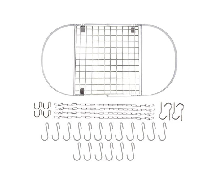 Modern Ceiling Mounted Stainless Steel Oval Hanging Pot Rack-2