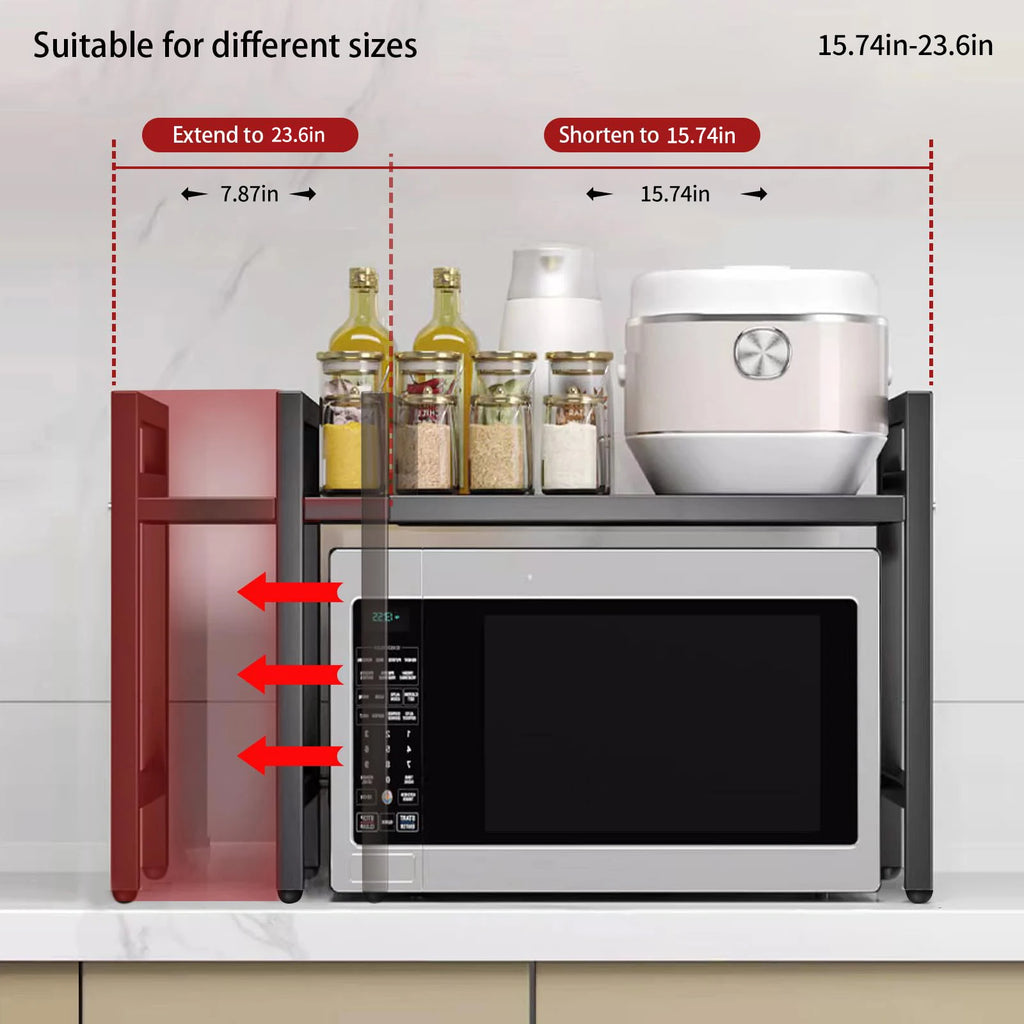 Expandable Metal Microwave Shelf