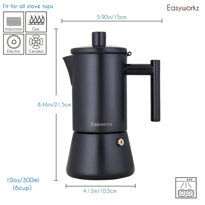 Stainless Steel Induction Moka Pot-4