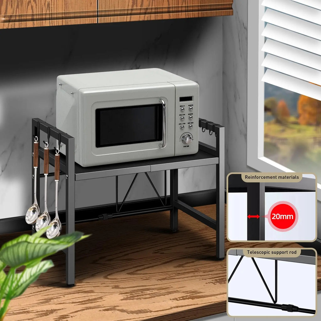 Expandable Metal Microwave Shelf