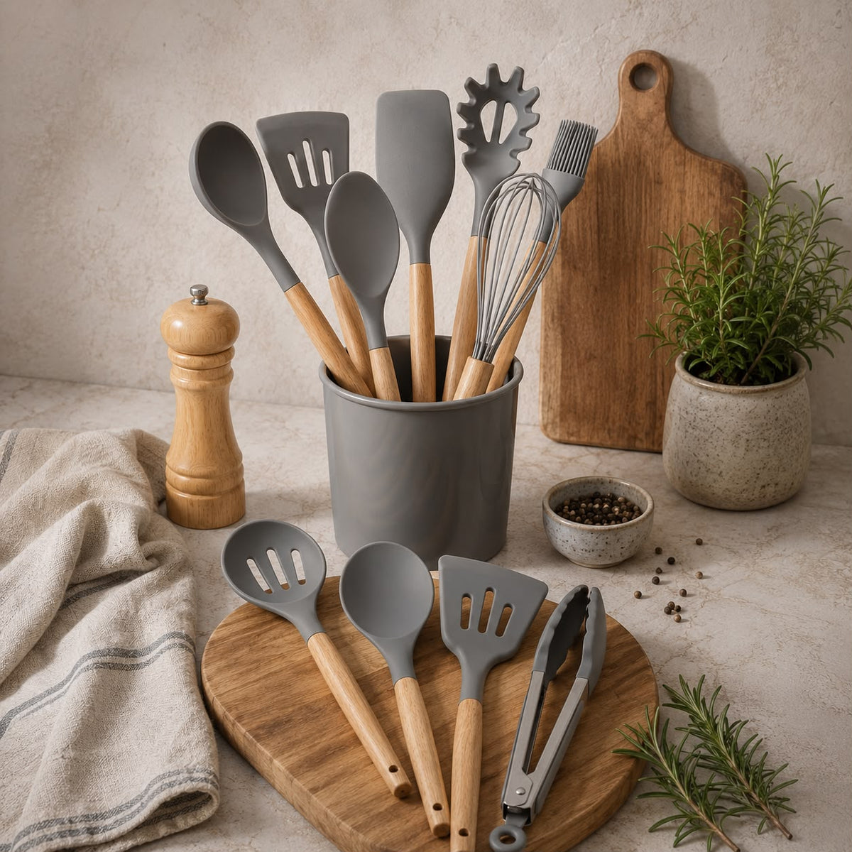 Silicone Utensil Set — 11 Pieces