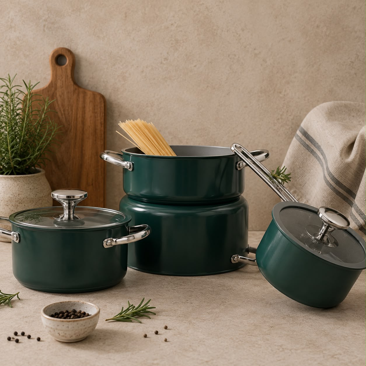 Stainless Steel Ceramic Cookware Set
