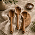 Tulum Teak Wooden Salad Serving Set - 3 Piece