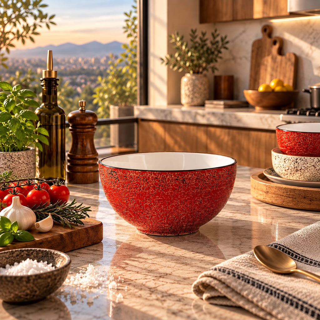 Red Porcelain Bowl 4" inch | 10.5 Cm 8 Fl Oz | 250 Ml