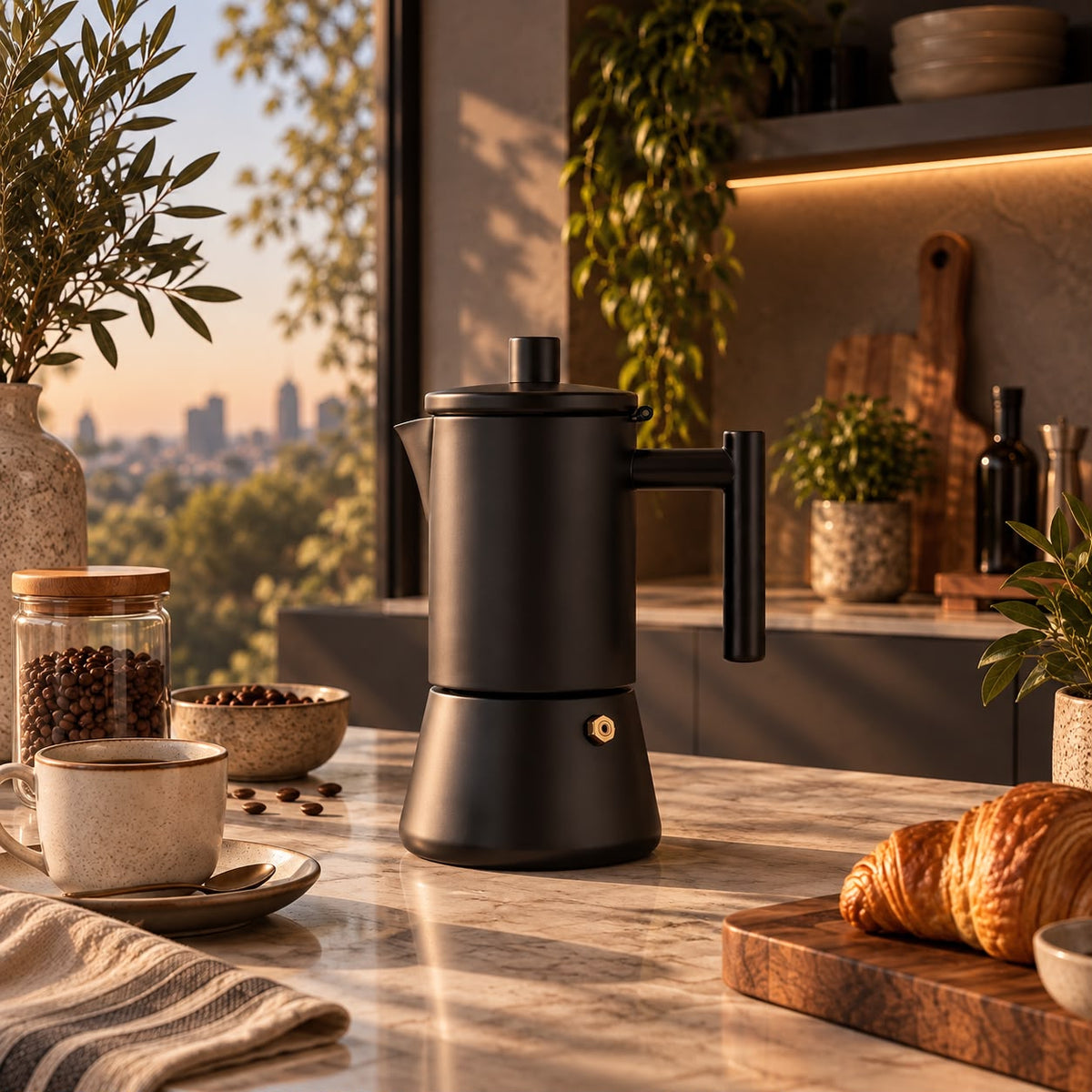Stainless Steel Induction Moka Pot