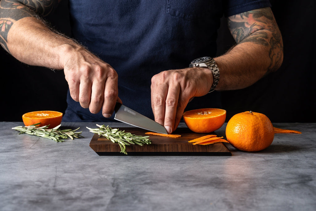 SteelCore™ 2-in-1 Walnut Cutting Board, 9"x6"-1
