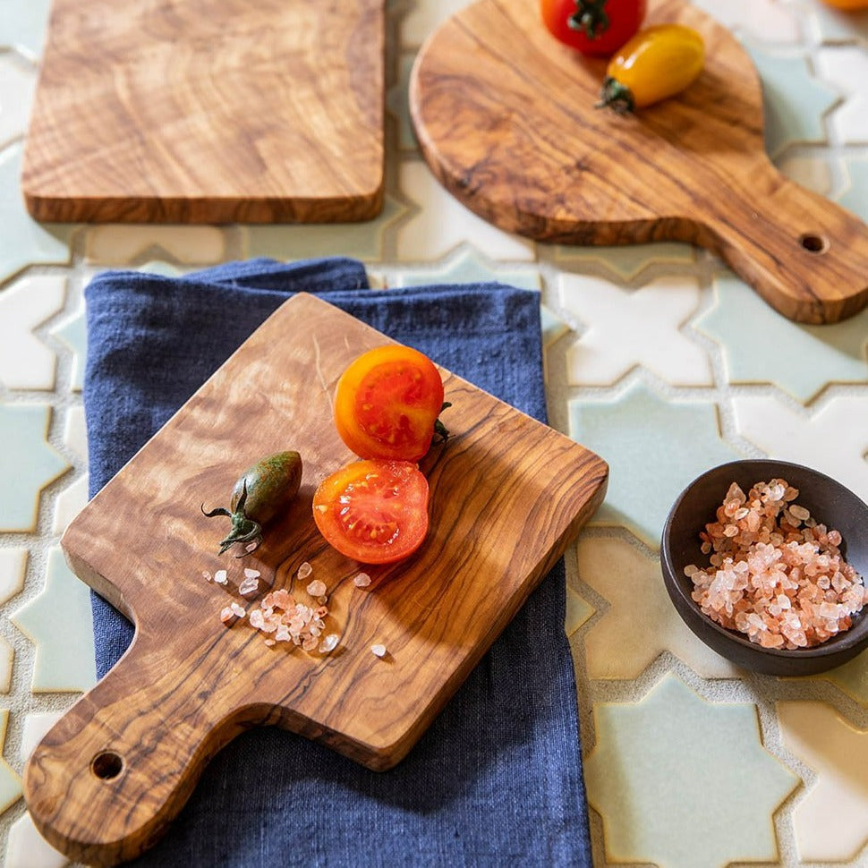 Mini Square Olive Wood Board-0