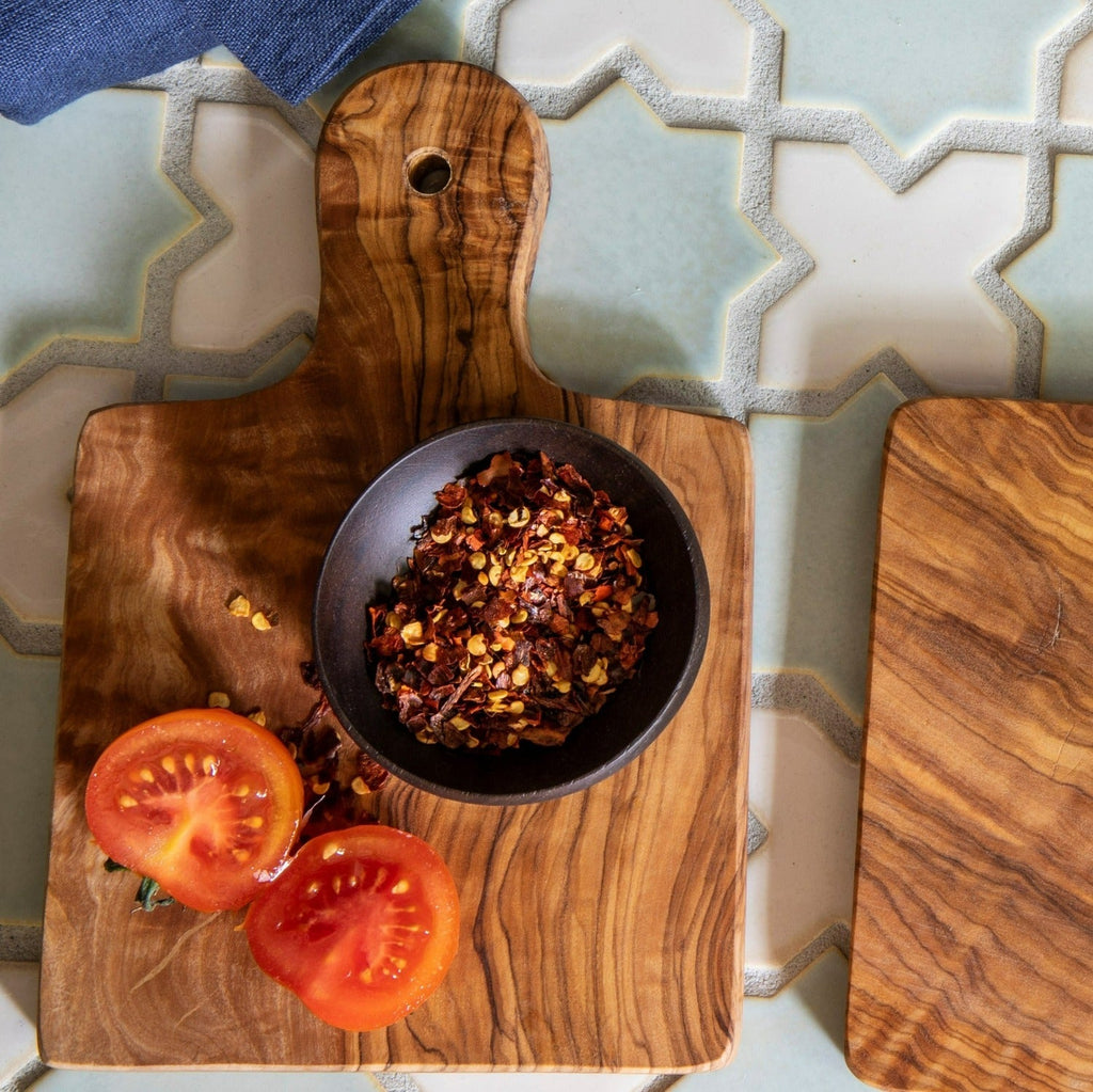 Mini Square Olive Wood Board-2