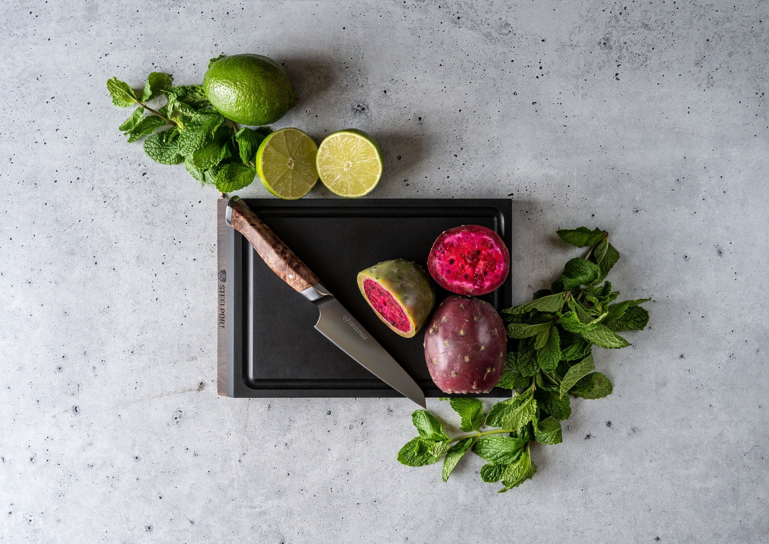 SteelCore™ 2-in-1 Walnut Cutting Board, 9"x6"-3